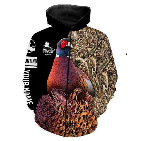 Maxcorners Pheasant Hunting Camo Customize Name 3D Shirts