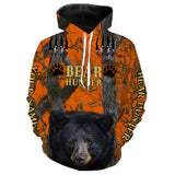 Maxcorners Black Bear Hunting Customize Name 3D Shirts