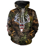 Maxcorners American deer buck hunting camouflage hunting clothes Customize Name 3D All Over Printed Shirts LM2608