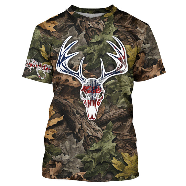 Maxcorners American deer buck hunting camouflage hunting clothes Customize Name 3D All Over Printed Shirts LM2608