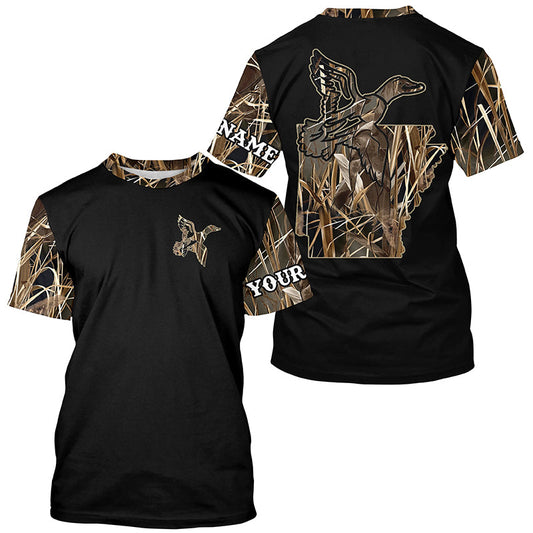 Maxcorners Arkansas duck hunting Waterfowl Camo Customize 3D All Over Printed Shirts Personalized Hunting gifts LM2608
