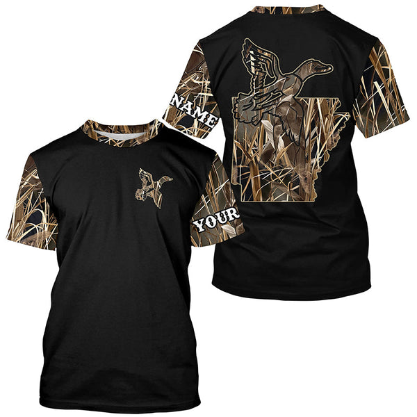 Maxcorners Arkansas duck hunting Waterfowl Camo Customize 3D All Over Printed Shirts Personalized Hunting gifts LM2608