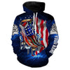 Maxcorners Personalized Bass Fishing 3D American Flag Patriotic Shirts