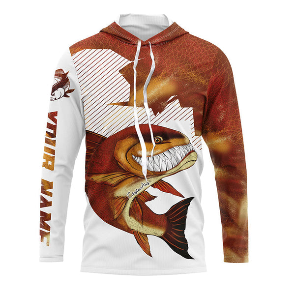 Maxcorners Angry Redfish Fishing Customize Name 3D Shirt