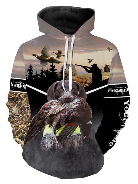 Maxcorners Pheasant Hunting Customize Name 3D Shirts