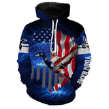 Maxcorners Duck hunting American flag patriotic 3d galaxy camo shirts- Personalized Hunting gift LM2608