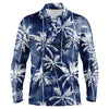 Maxcorners Golf Tropical Background Blue Watercolor Palms Customized Name 3D Polo Shirt Unisex