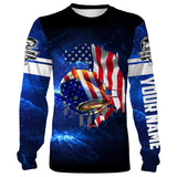 Maxcorners Customize Name All Over Print 3D Shirts Catfish Fishing 3D American Flag