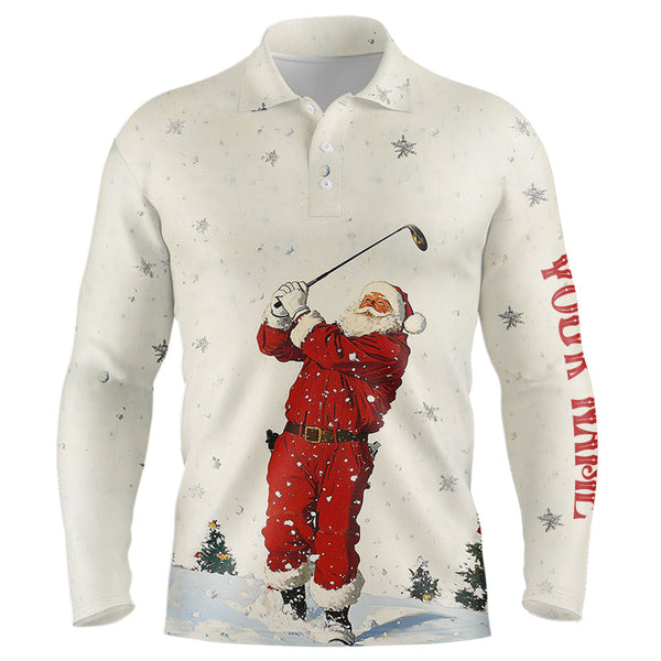 Maxcorners Golf Snow Golfing Santa Customized Name 3D Shirt