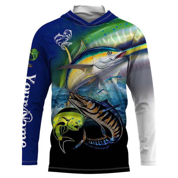 Maxcorners Mahi-mahi, Wahoo, Tuna Customize Name 3D Shirts