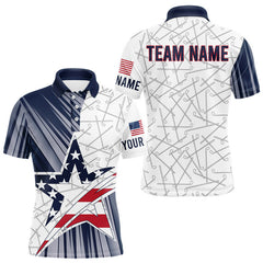 Maxcorners Personalized Red, White and Blue American Flag Star Golf Camo polo shirts for men, unique golf gifts