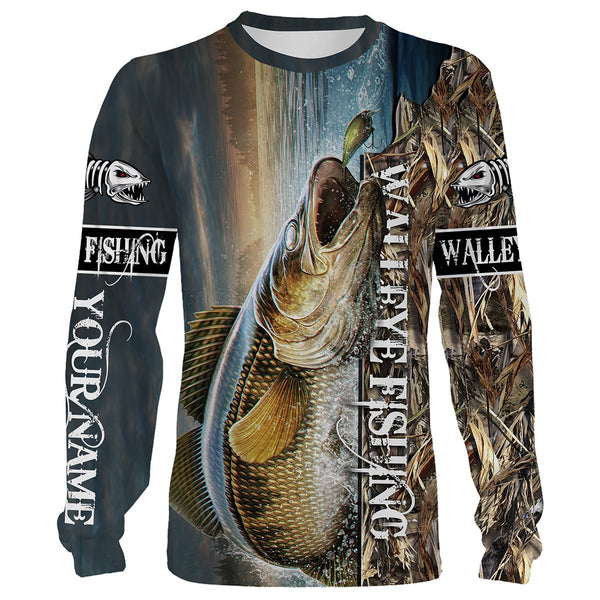 Maxcorners Walleye Fishing 3D Shirt Customized Name