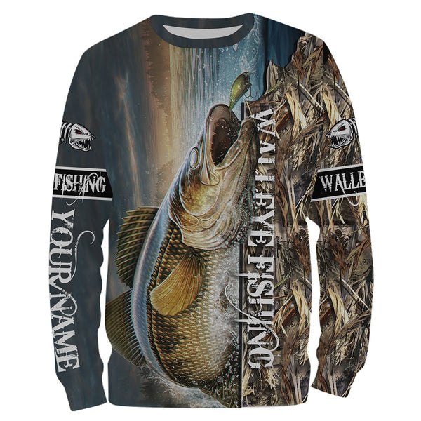 Maxcorners Walleye Fishing 3D Shirt Customized Name