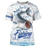 Maxcorners Striped Bass Fishing Customize Name 3D Shirts