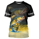 Maxcorners Walleye fishing scales Custom name sun protection personalized fishing gifts, Walleye fishing jerseys LM0409