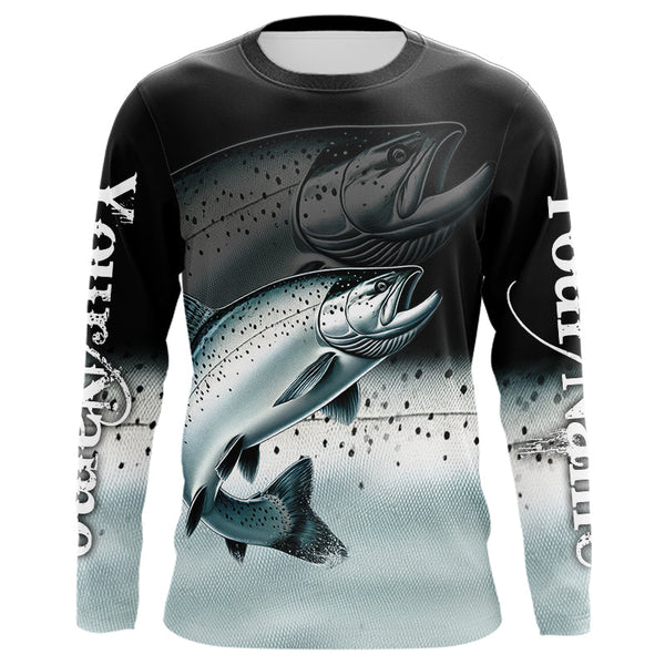 Maxcorners Salmon fishing scales Custom name sun protection personalized fishing gifts, Salmon fishing jerseys LM0409