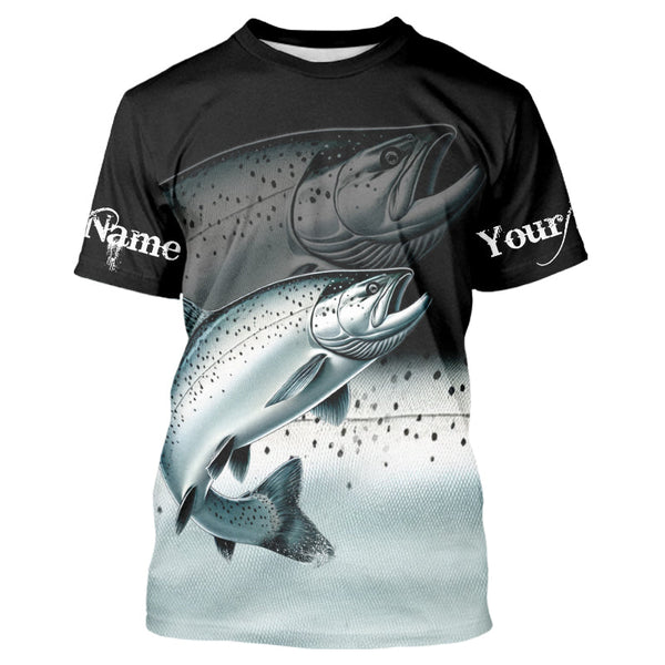 Maxcorners Salmon fishing scales Custom name sun protection personalized fishing gifts, Salmon fishing jerseys LM0409