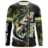Maxcorners Bass fishing Green camouflage Custom sun protection long sleeve Fishing Shirts, bass Fishing jerseys LM0201