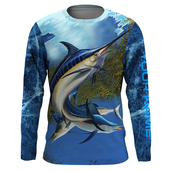 Maxcorners Customized Name Marlin Fishing 3D Shirts