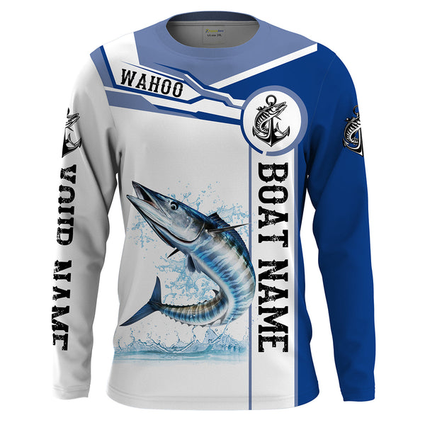 Maxcorners Wahoo Fishing Customize Name 3D Shirts