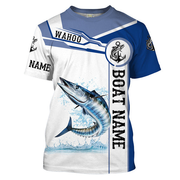 Maxcorners Wahoo Fishing Customize Name 3D Shirts