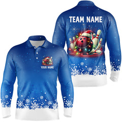 Maxcorners Christmas Bowling Jersey Customized Name, Team Name 3D Shirt Unisex