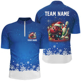 Maxcorners Christmas Bowling Jersey Customized Name, Team Name 3D Shirt Unisex