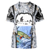 Maxcorners Northern Pike ice fishing Winter camo custom unisex Long sleeve fishing shirt, Ice fishing Pike jersey MT2108