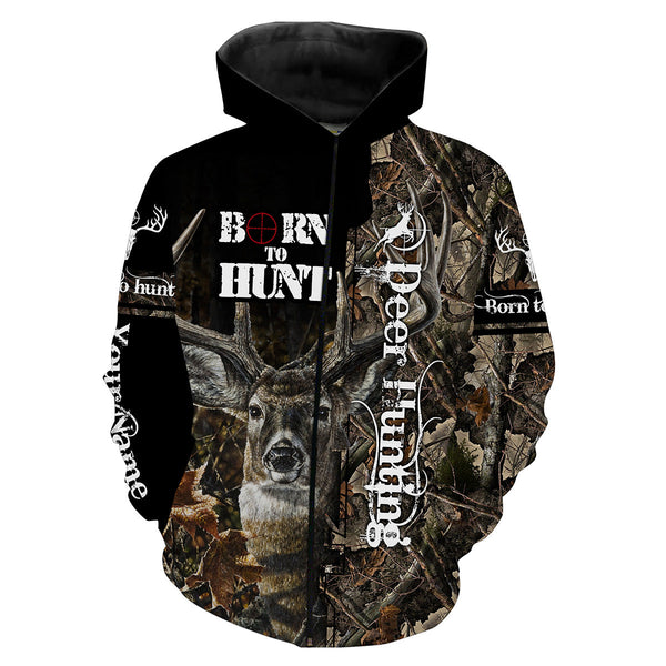 Maxcorners Custom Name Born to Hunt Deer 3D All Over Printed Clothes