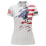 Max Corners American Flag Patriot Art Customized Name 3D Golf Polo Shirt For Women