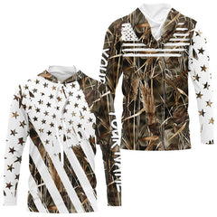 Maxcorners American Flag Camo Fishing Personalized Patriotic Uv Protection Camouflage Fishing Jerseys