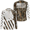 Maxcorners American Flag Camo Fishing Personalized Patriotic Uv Protection Camouflage Fishing Jerseys