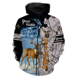 Maxcorners Custom Name Deer Hunting Winter Camo Hunter Legend 3D All Over Printed Clothes