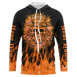 Maxcorners Reaper Skull Fire Halloween Fishing Customize Name 3D Shirts