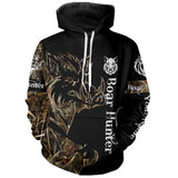 Maxcorners Wild Hog Hunting Camo 3D All Over Print Hunting Shirts, Boar Hunting Appare LM2608