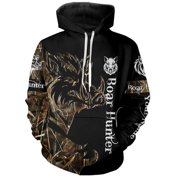 Maxcorners Wild Hog Hunting Camo 3D All Over Print Hunting Shirts, Boar Hunting Appare LM2608