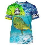 Maxcorners Mahi Mahi Fishing 3D Shirts Customize Name