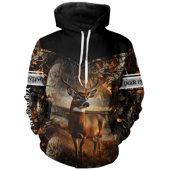 Maxcorners Deer Hunting big game camo Custom Name 3D All over print shirts - personalized hunting gifts LM2608