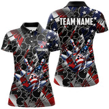 Maxcorners American flag black bowling camo bowling shirts Custom patriotic Bowling Team League Jerseys