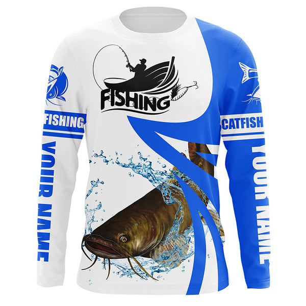 MaxCorners Flathead Catfish Fishing Tournament Fishing Jersey Customized Name 3D Long Sleeve Shirt