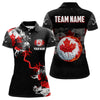 Maxcorners Smoke Canadian Flag Black Grunge Golf Custom Patriotic Golf