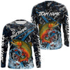 Maxcorners Custom Brook Trout Fishing Camo Long Sleeve Fishing Shirts, Personalized Trout Fishing Team Jerseys LM2512