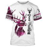 Maxcorners Deer hunting pink camouflage Customized Name 3D All Over Printed Shirts, Personalized Hunting gifts LM2608