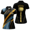Maxcorners Blue and Gold Mens Golf polo shirts Custom Golf Outfit For Mens Team Golf shirts | BlackMT0306