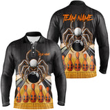 Maxcorners Funny Spider Halloween Bowling Shirts Custom Bowling Team Jerseys, Halloween Bowling Outfits