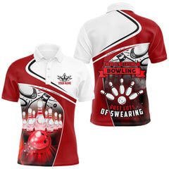 Maxcorners Funny Bowling Shirts For Men custom name There is no crying in bowling just lots of swearing LM2512