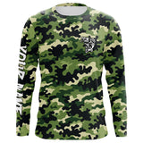 Maxcorners Bass fishing green camouflage Custom bass fishing Shirts jerseys - personalized camo fishing apparel MT2108
