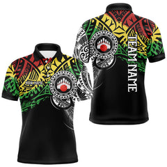 Maxcorners Personalized Tribal pattern Mens Bowling Shirts Custom Bowling outfit for men Team bowling jersey