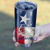 Maxcorners Texas Redfish Puppy Drum Stainless Steel Fishing Tumbler Customize Name