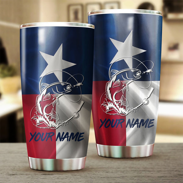 Maxcorners Texas Redfish Puppy Drum Stainless Steel Fishing Tumbler Customize Name